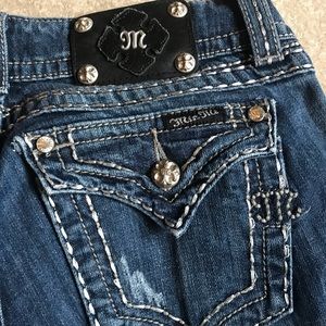 Miss Me Studded Boot Cut Jeans (X-Long Inseam)